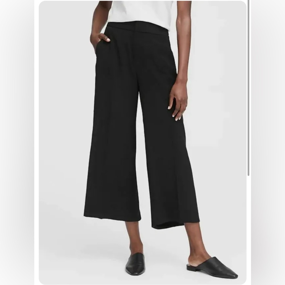 Banana Republic High-Rise Wide-Leg Cropped Pant